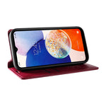 YIKATU YK-006 För Samsung Galaxy A24 4G (162,1 X 77,6 X 8,3 mm) mobilskal Litchitexturerat Läder Flip Plånboksfodral