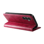 YIKATU YK-006 För Samsung Galaxy A24 4G (162,1 X 77,6 X 8,3 mm) mobilskal Litchitexturerat Läder Flip Plånboksfodral