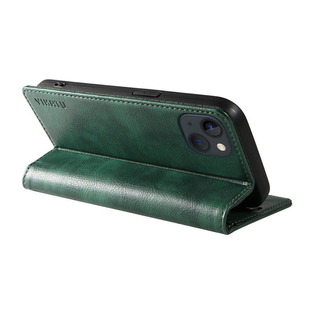 YIKATU YK-006 For iPhone 13 Wallet Case Anti-Scratch Leather Phone Cover