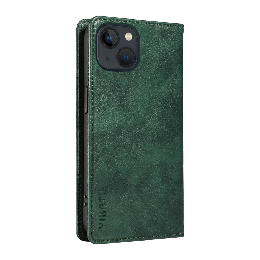 YIKATU YK-006 For iPhone 13 Wallet Case Anti-Scratch Leather Phone Cover