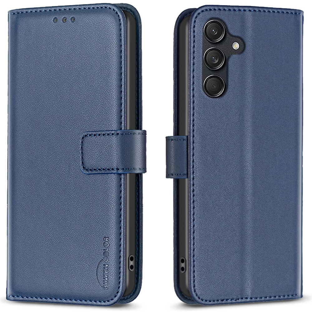 BINFEN COLOR BF17 For Samsung Galaxy M55 5G / C55 5G / F55 5G Wallet Case Shockproof Leather Phone Cover