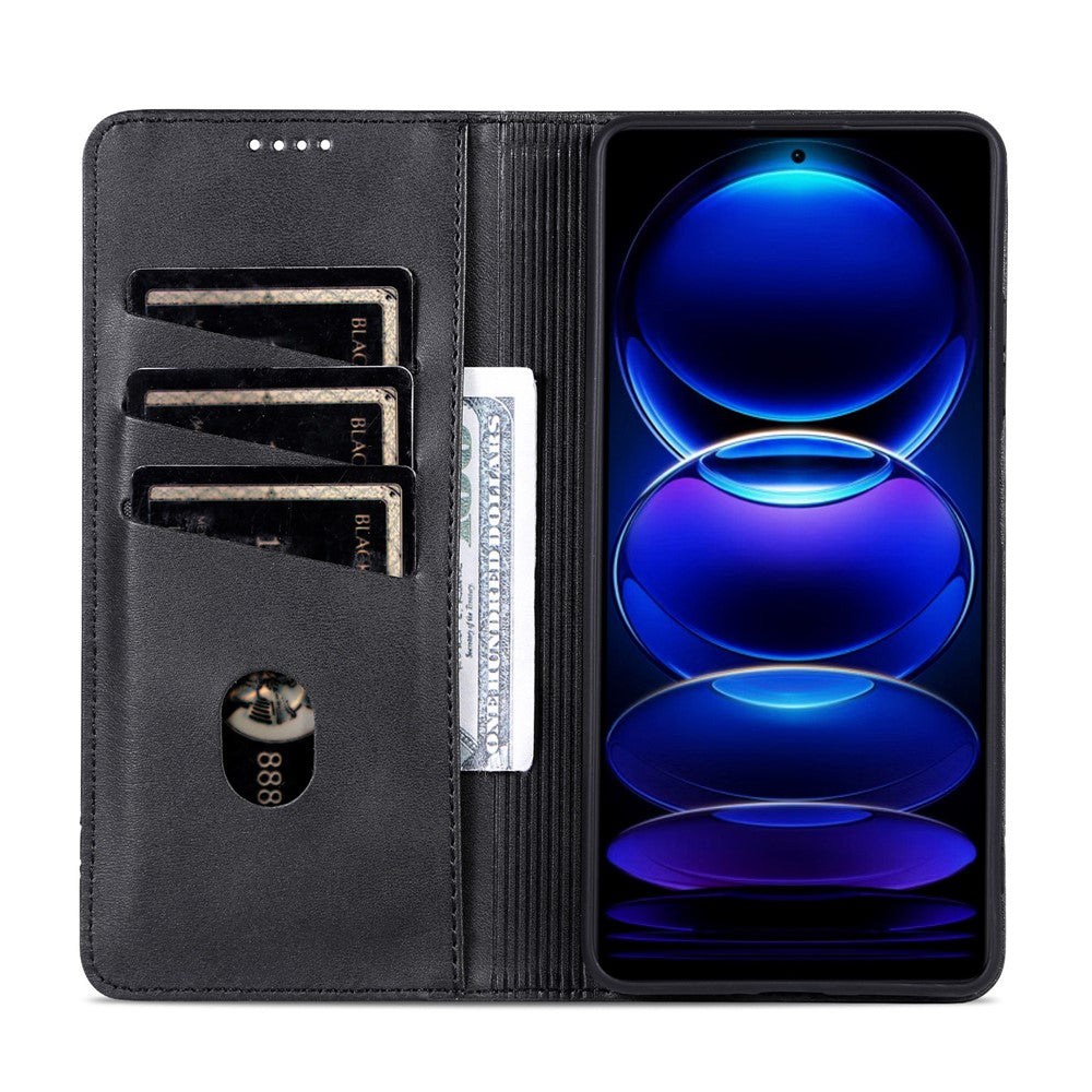 AZNS För Huawei Nova 12i 4G / Enjoy 70 Pro Skal Läder Kohud Textur Plånboksfodral
