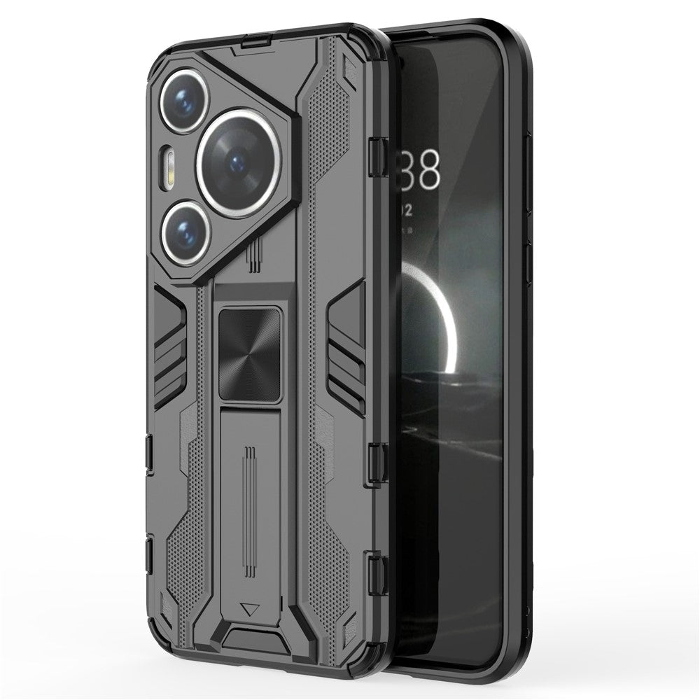 Huawei Pura 70 Pro / Pura 70 Pro+ skal med stativ, PC + TPU-baksida