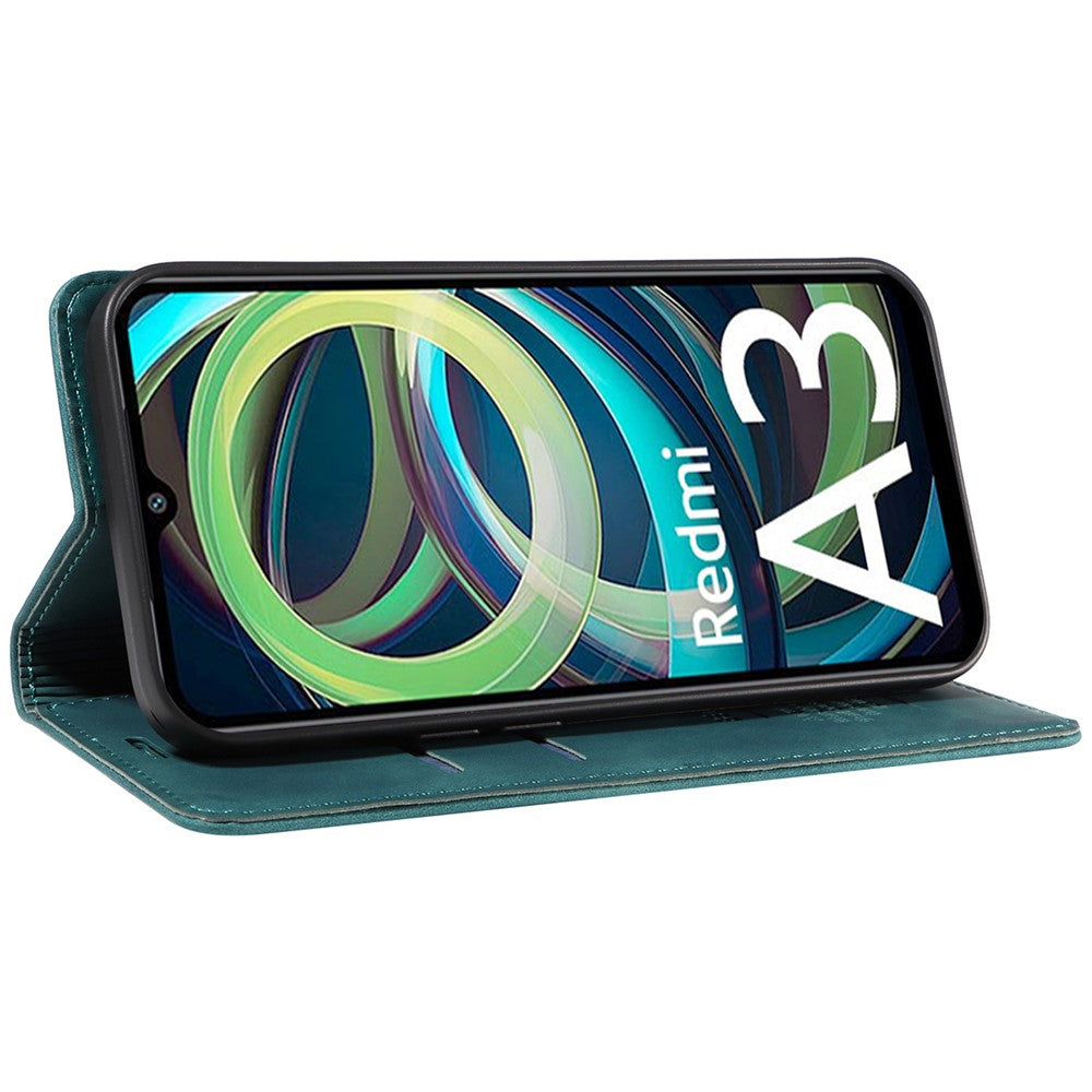 BETOPNICE 003 For Xiaomi Redmi A3 / Poco C61 4G Case RFID Blocking Wallet Leather+TPU Phone Protector