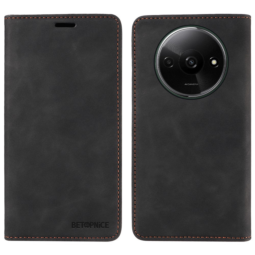 BETOPNICE 003 For Xiaomi Redmi A3 / Poco C61 4G Case RFID Blocking Wallet Leather+TPU Phone Protector