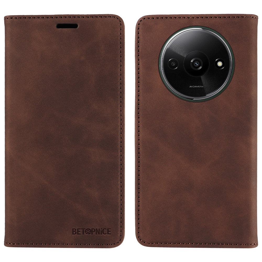 BETOPNICE 003 For Xiaomi Redmi A3 / Poco C61 4G Case RFID Blocking Wallet Leather+TPU Phone Protector