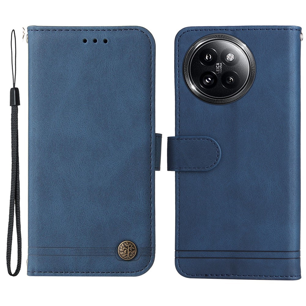 For Xiaomi Civi 4 Pro 5G / 14 Civi 5G Leather Wallet Cases Skin Touch Phone Cover Stand with Strap