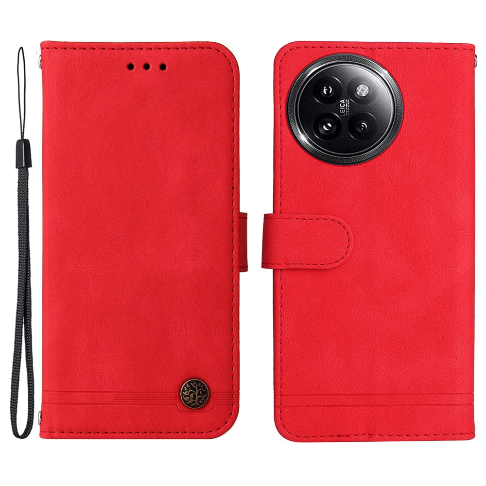 For Xiaomi Civi 4 Pro 5G / 14 Civi 5G Leather Wallet Cases Skin Touch Phone Cover Stand with Strap