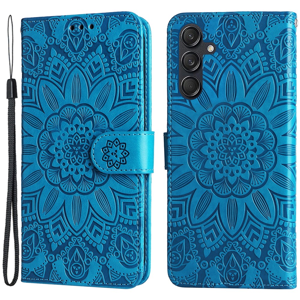 Til Samsung Galaxy M55 5G / C55 5G / F55 5G Læder Cover Pung Stativ Solsikke Telefoncover
