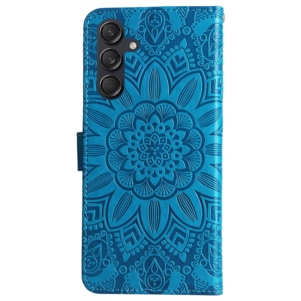 Til Samsung Galaxy M55 5G / C55 5G / F55 5G Læder Cover Pung Stativ Solsikke Telefoncover