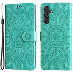 Til Samsung Galaxy M55 5G / C55 5G / F55 5G Læder Cover Pung Stativ Solsikke Telefoncover