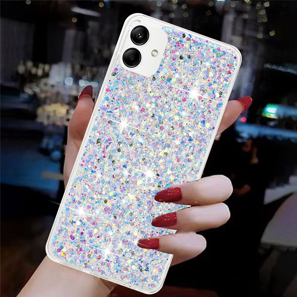 mobilskydd för Samsung Galaxy A05 4G Skal Epoxy Glittrigt Puder TPU mobilskal