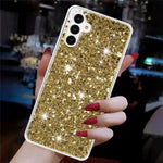 Samsung Galaxy A14 4G / 5G-stødsikkert TPU-mobilcover med epoxy og glitter