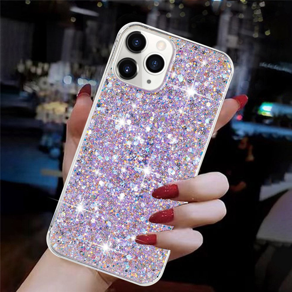 Til iPhone 11 Pro Cover, Glimmer Pailletter, Epoxy Stødsikkert TPU Telefoncover