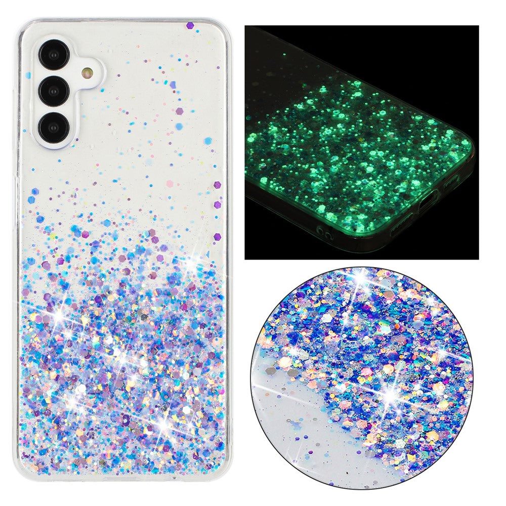 For Samsung Galaxy A25 5G (Global) (161.0 x 76.5 x 8.3mm) Covers Epoxy Glitter Gnistrende Lysende TPU Telefoncover