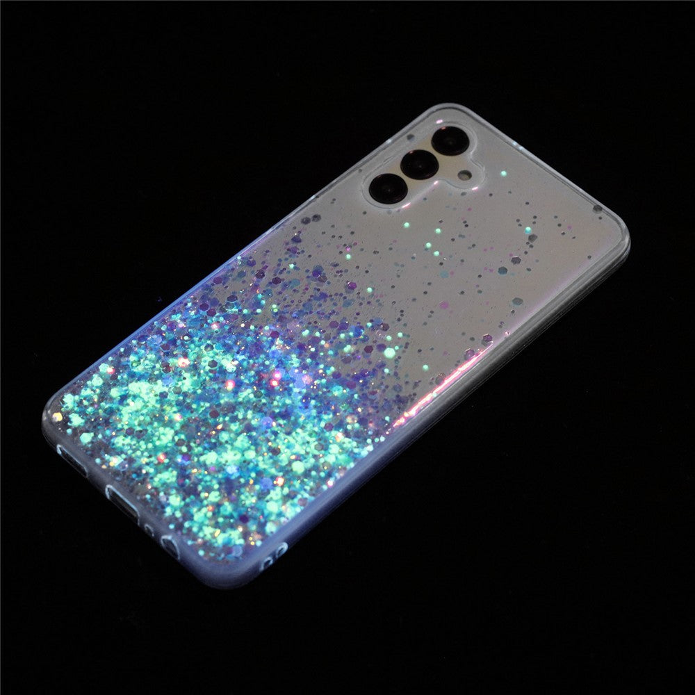 For Samsung Galaxy A25 5G (Global) (161.0 x 76.5 x 8.3mm) Covers Epoxy Glitter Gnistrende Lysende TPU Telefoncover