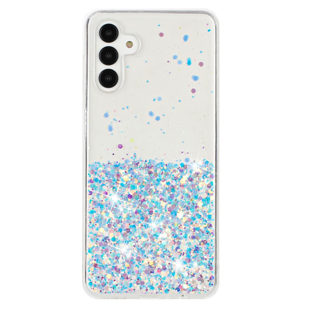 Til Samsung Galaxy A04s 4G (164.7mm) / A13 5G Cover Glitter Sparkle Epoxy TPU Selvlysende Telefoncover