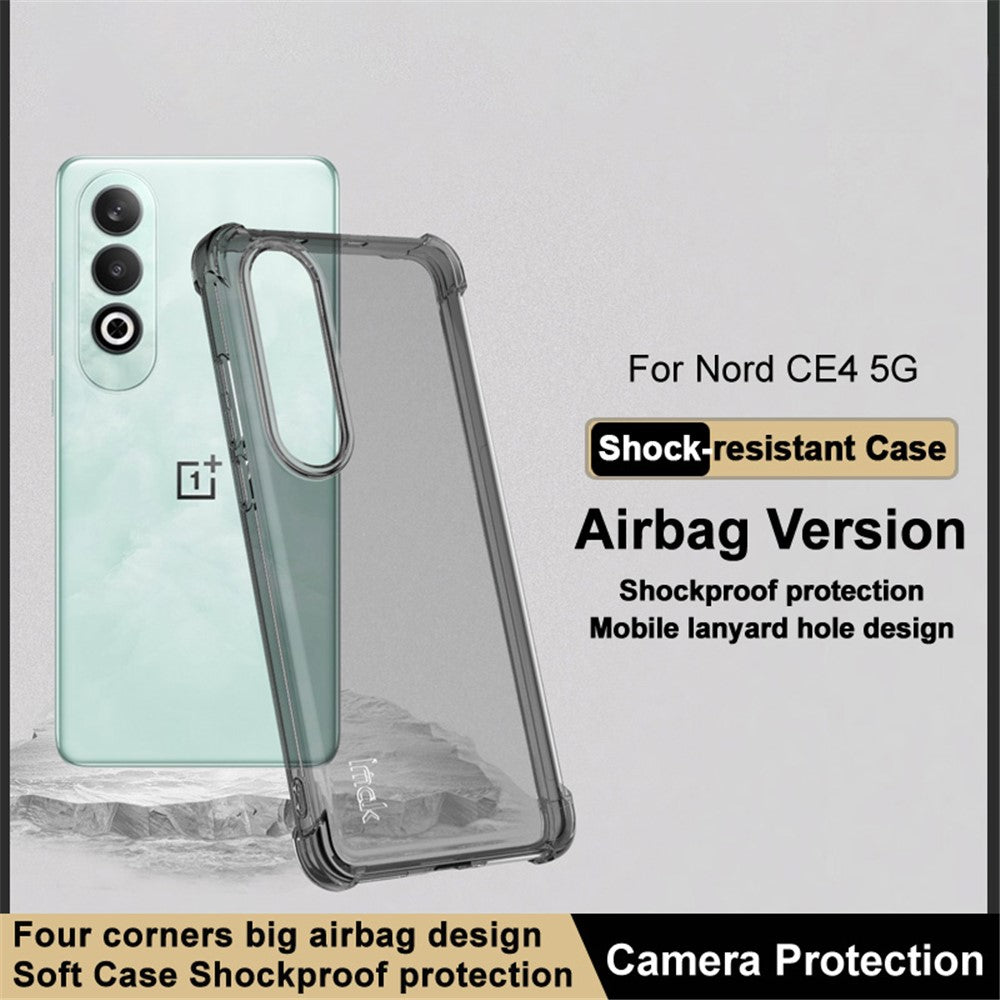 IMAK För Oppo K12 / OnePlus Nord CE4 5G TPU mobilskal Fallskydd HD Genomskinligt mobilskal