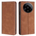 For Xiaomi 14 Ultra Case Skin Feeling PU Leather Phone Cover with Card Slots