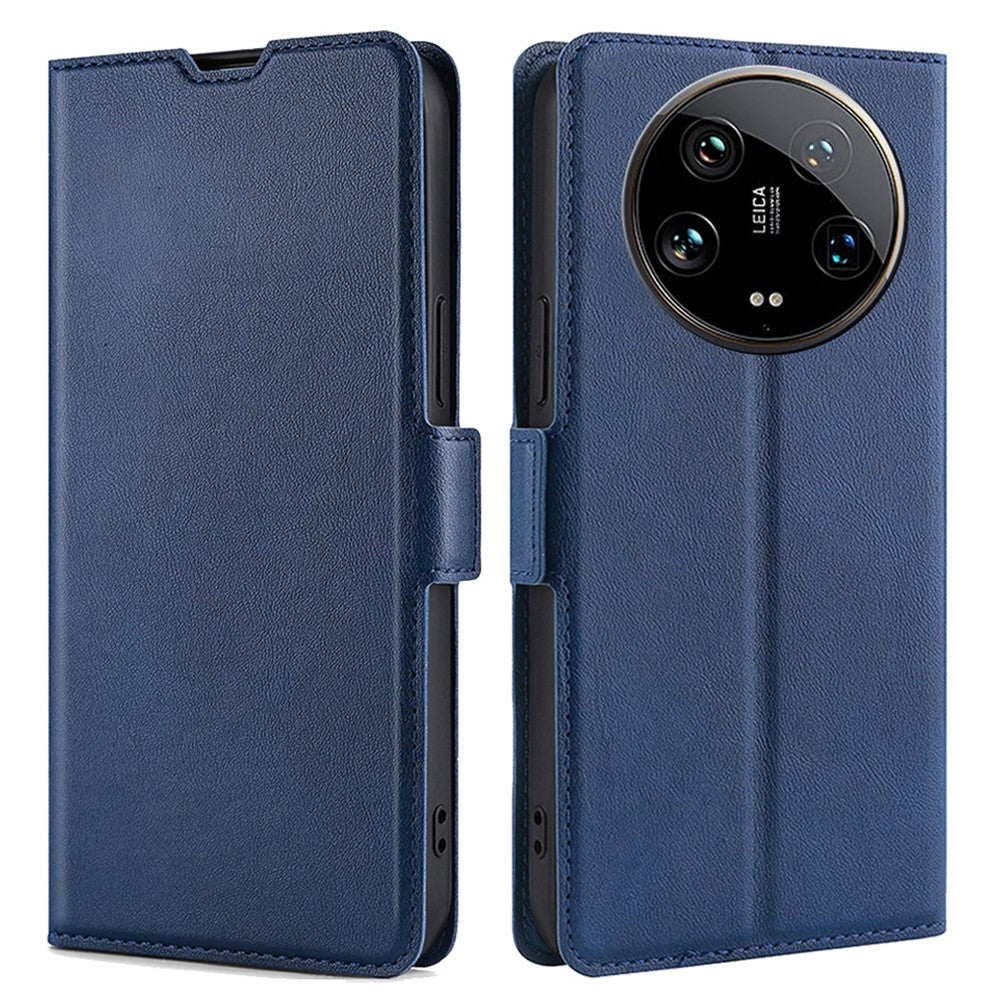 For Xiaomi 14 Ultra Case PU Leather Cover Side Magnetic Clasp Design