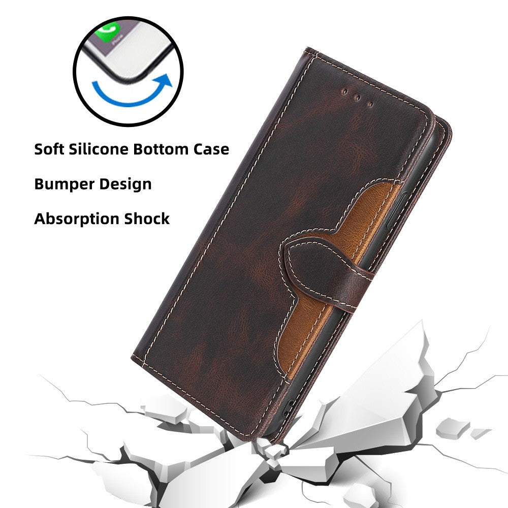 Wallet Phone Case for Huawei nova 12i 4G Anti-Scratch PU Leather Phone Cover with Straw Hat Pattern