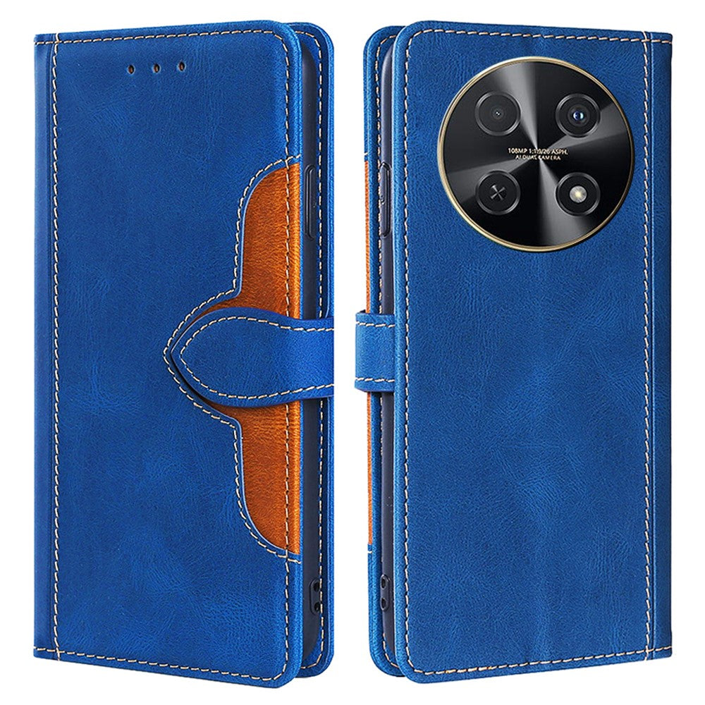 Wallet Phone Case for Huawei nova 12i 4G Anti-Scratch PU Leather Phone Cover with Straw Hat Pattern