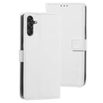 IDEWEI För Samsung Galaxy M55 5G / C55 5G / F55 5G Skal Crazy Horse Textur PU Läder mobilskal Korthållare Stativ