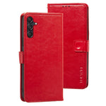 IDEWEI För Samsung Galaxy M55 5G / C55 5G / F55 5G Skal Crazy Horse Textur PU Läder mobilskal Korthållare Stativ