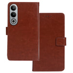 IDEWEI Läderfodral till OnePlus Nord CE4 5G, Crazy Horse Texture-fodral med fotokortsfack