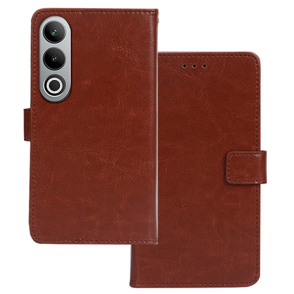 IDEWEI Läderfodral till OnePlus Nord CE4 5G, Crazy Horse Texture-fodral med fotokortsfack