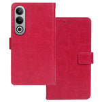 IDEWEI Läderfodral till OnePlus Nord CE4 5G, Crazy Horse Texture-fodral med fotokortsfack