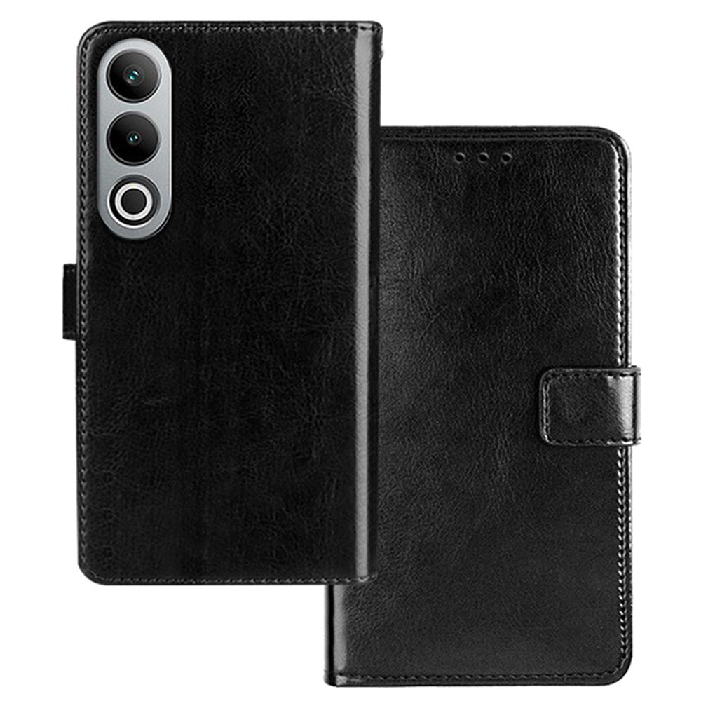 IDEWEI Läderfodral till OnePlus Nord CE4 5G, Crazy Horse Texture-fodral med fotokortsfack