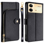 For Xiaomi Redmi Note 13R Pro 5G Stand Case Full Protection Zipper Wallet Leather Phone Cover