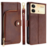 For Xiaomi Redmi Note 13R Pro 5G Stand Case Full Protection Zipper Wallet Leather Phone Cover