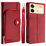 For Xiaomi Redmi Note 13R Pro 5G Stand Case Full Protection Zipper Wallet Leather Phone Cover