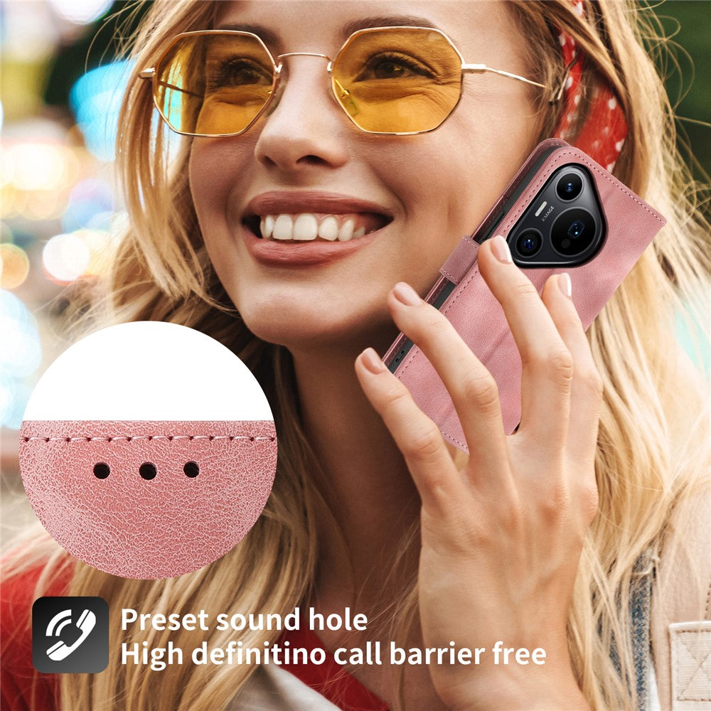 Huawei Pura 70 Pro / Pura 70 Pro+ Axelskal Blommönster Design PU-läder Flipfodral