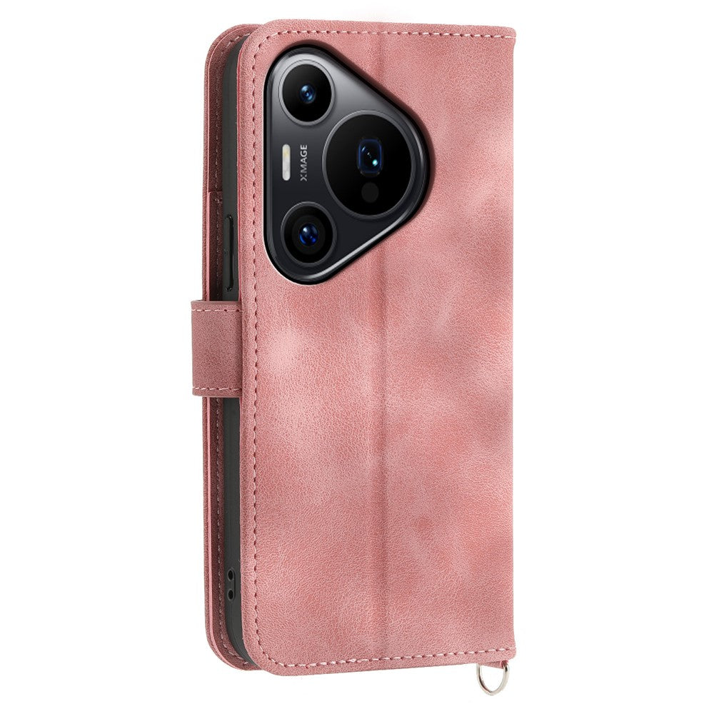 Huawei Pura 70 Pro / Pura 70 Pro+ Axelskal Blommönster Design PU-läder Flipfodral