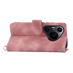 Huawei Pura 70 Pro / Pura 70 Pro+ Axelskal Blommönster Design PU-läder Flipfodral