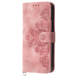 For Huawei Pura 70 Case Wallet Flower Pattern PU Leather Phone Cover with Crossbody Strap
