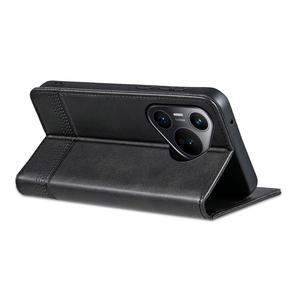 AZNS For Huawei Pura 70 Wallet Case PU Leather Magnetic Shock Absorbing Phone Cover