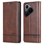AZNS For Huawei Pura 70 Wallet Case PU Leather Magnetic Shock Absorbing Phone Cover