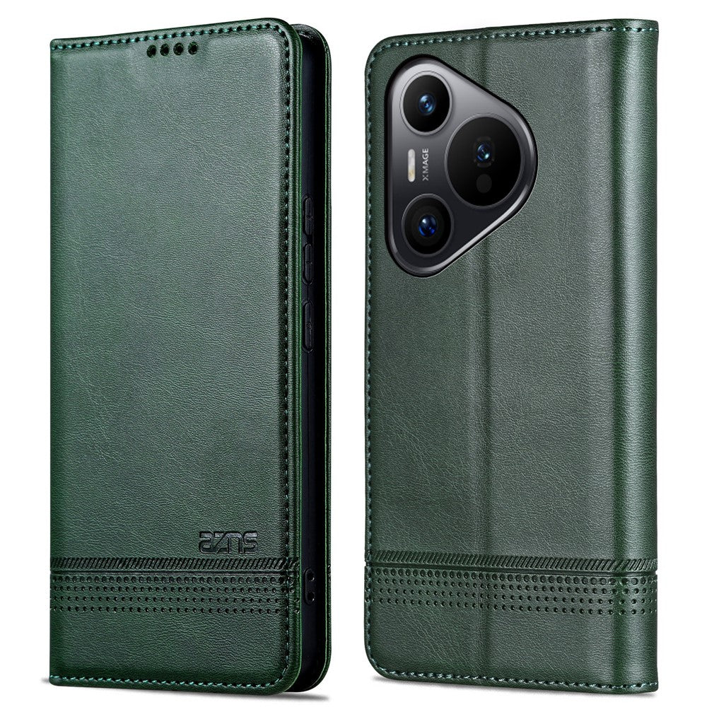 AZNS For Huawei Pura 70 Wallet Case PU Leather Magnetic Shock Absorbing Phone Cover