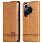 AZNS For Huawei Pura 70 Wallet Case PU Leather Magnetic Shock Absorbing Phone Cover