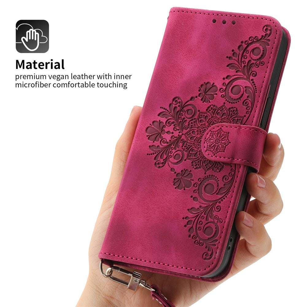 For Samsung Galaxy M55 5G / C55 5G / F55 5G Case Card Slots Wallet Leather Phone Cover with 2 Straps