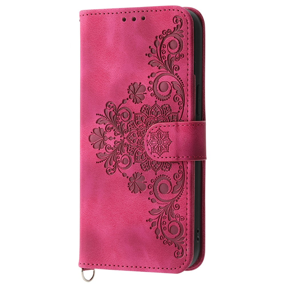 For Samsung Galaxy M55 5G / C55 5G / F55 5G Case Card Slots Wallet Leather Phone Cover with 2 Straps