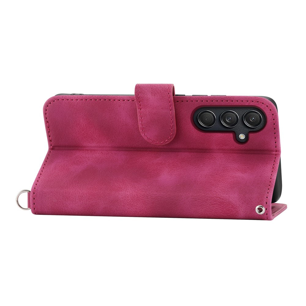 For Samsung Galaxy M55 5G / C55 5G / F55 5G Case Card Slots Wallet Leather Phone Cover with 2 Straps