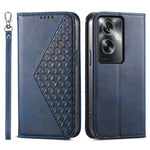 For Oppo A2 5G / A79 5G Case PU Leather Rhombus Imprinted Pattern Wallet Phone Cover
