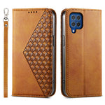 Til Samsung Galaxy M62 Wallet Phone Case Rhombus-præget mønster PU-læder flipcover