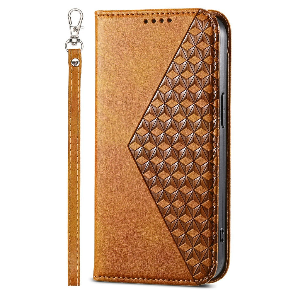 Til Samsung Galaxy M62 Wallet Phone Case Rhombus-præget mønster PU-læder flipcover