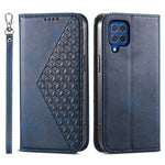 Til Samsung Galaxy M62 Wallet Phone Case Rhombus-præget mønster PU-læder flipcover